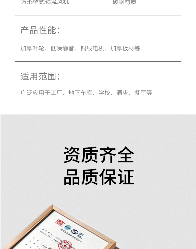 方形壁式轴流风机